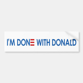 Autocollant De Voiture J'en ai fini avec Donald !