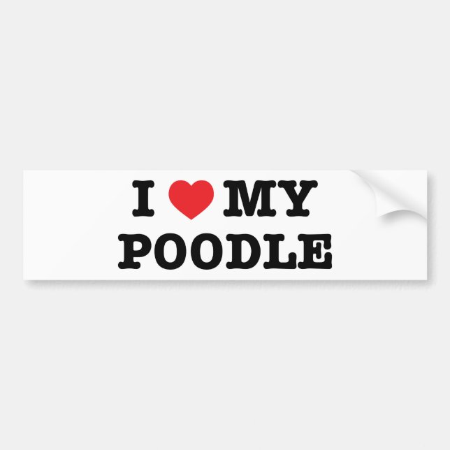 Autocollant De Voiture J'Encens Mon Sticker Bumper Poodle (Devant)