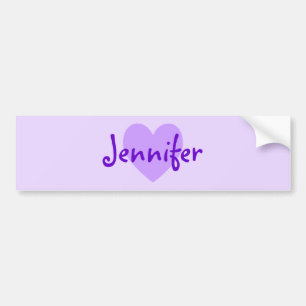 Autocollant De Voiture Jennifer en violet