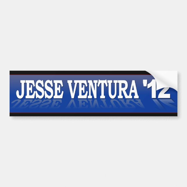 Autocollant De Voiture Jesse Ventura de 'réflexion 12 bleus (Devant)