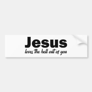 Autocollant De Voiture Jésus Aime L'Enfer De Vous Sticker Bumper
