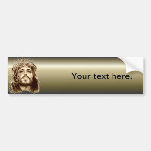 Autocollant De Voiture Jésus-Christ avec une couronne d'épines