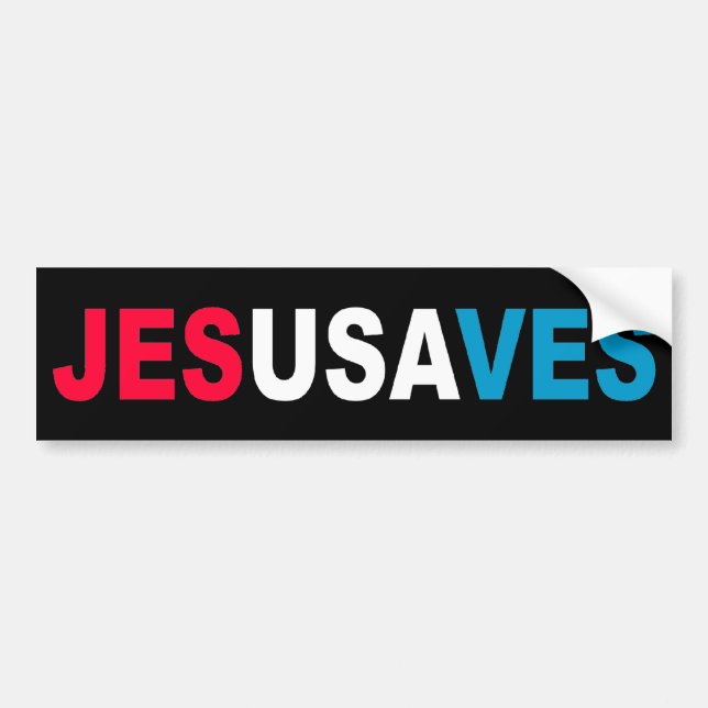 AUTOCOLLANT DE VOITURE JÉSUS ÉCONOMISE (Devant)