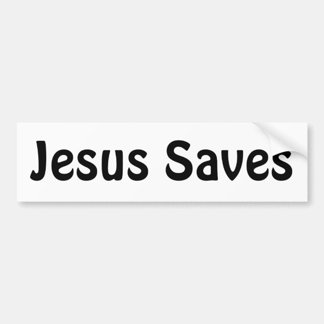 Autocollant De Voiture Jésus économise (Devant)
