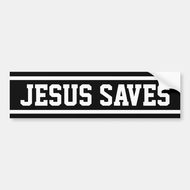 Autocollant De Voiture Jésus économise (Devant)