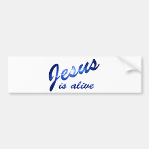Autocollant De Voiture Jésus est électrique vivant de Bleu