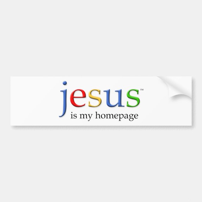 Autocollant De Voiture Jésus est ma page d'accueil (Devant)