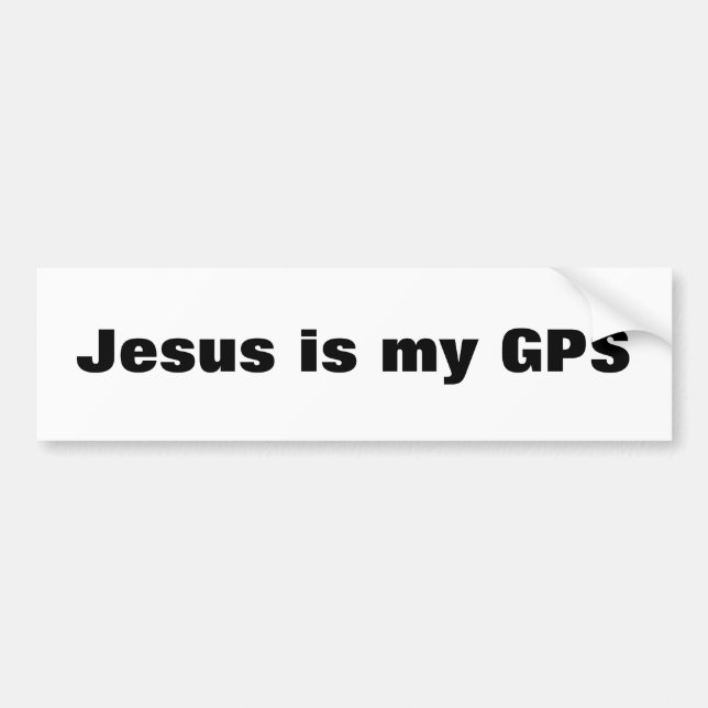 Autocollant De Voiture Jésus est mon GPS (Devant)