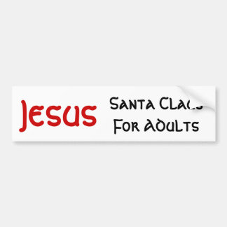 Autocollant De Voiture Jésus est Père Noël pour des adultes