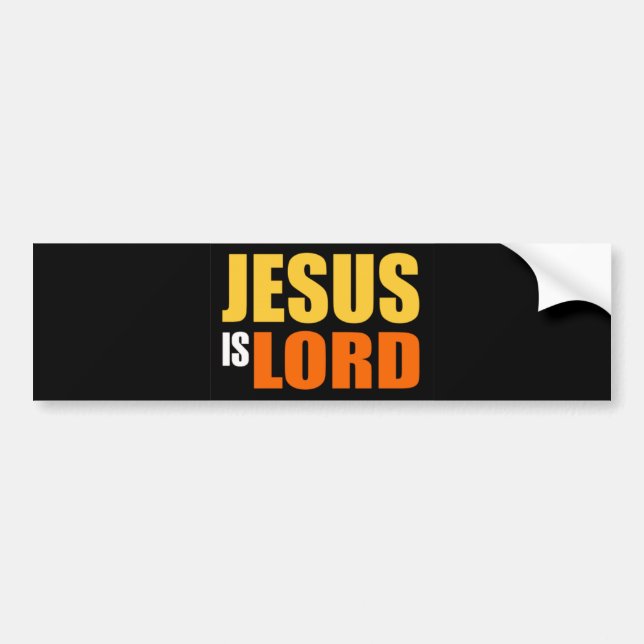 Autocollant De Voiture Jésus est seigneur YO (Devant)