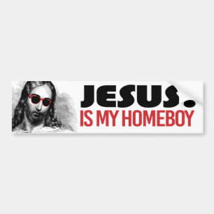 Autocollant De Voiture Jesus is my homeboy - Liberal Humor -.png