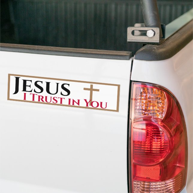 Autocollant De Voiture Jésus je me fie à Toi (Sur camion)