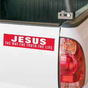 AUTOCOLLANT DE VOITURE JÉSUS LA VÉRITÉ LA VIE