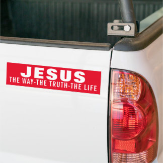 AUTOCOLLANT DE VOITURE JÉSUS LA VÉRITÉ LA VIE