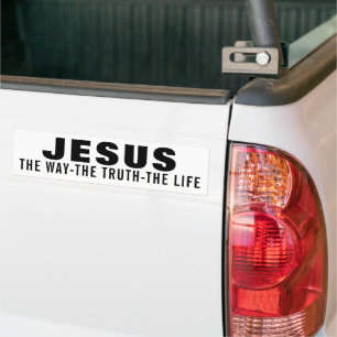 AUTOCOLLANT DE VOITURE JÉSUS LE CHEMIN LA VÉRITÉ LA VIE