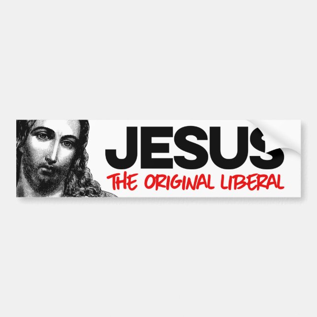 Autocollant De Voiture Jésus Le Libéral D'Origine (Devant)