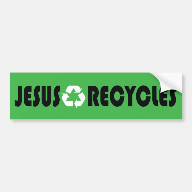 Autocollant De Voiture Jésus réutilise (Devant)