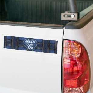 Autocollant De Voiture Jésus t'aime