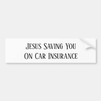 Autocollant De Voiture Jésus vous sauvant sur l'autocollant d'assurance