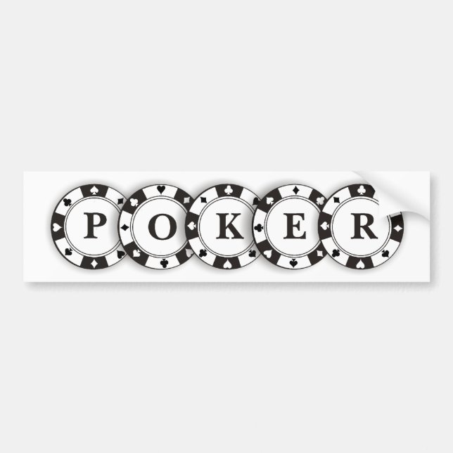 Autocollant De Voiture Jetons de poker (Devant)