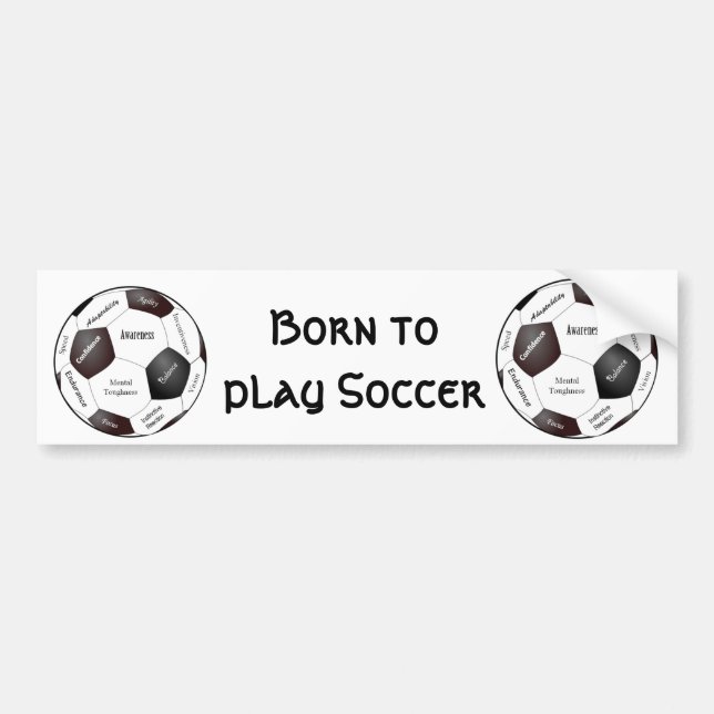 Autocollant De Voiture Jeu De Football Motivationnel, Mots Sportifs (Devant)