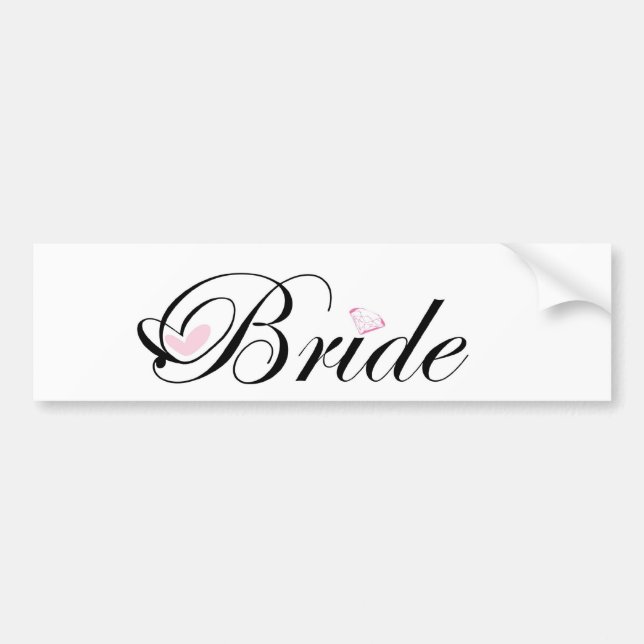 Autocollant De Voiture Jeune mariée (Devant)