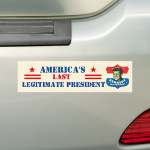 Autocollant De Voiture JFK : Le Dernier président légitime de l'Amérique