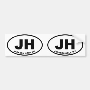 Autocollant De Voiture JH Jackson Hole Wyoming