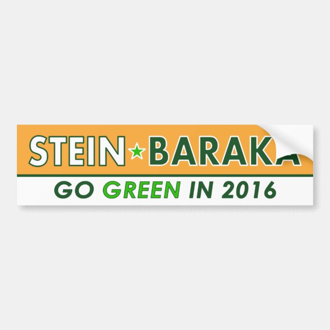Autocollant De Voiture Jill Stein/Baraka - adhésif pour pare-chocs de (Devant)