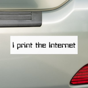 Autocollant De Voiture J'imprime Internet