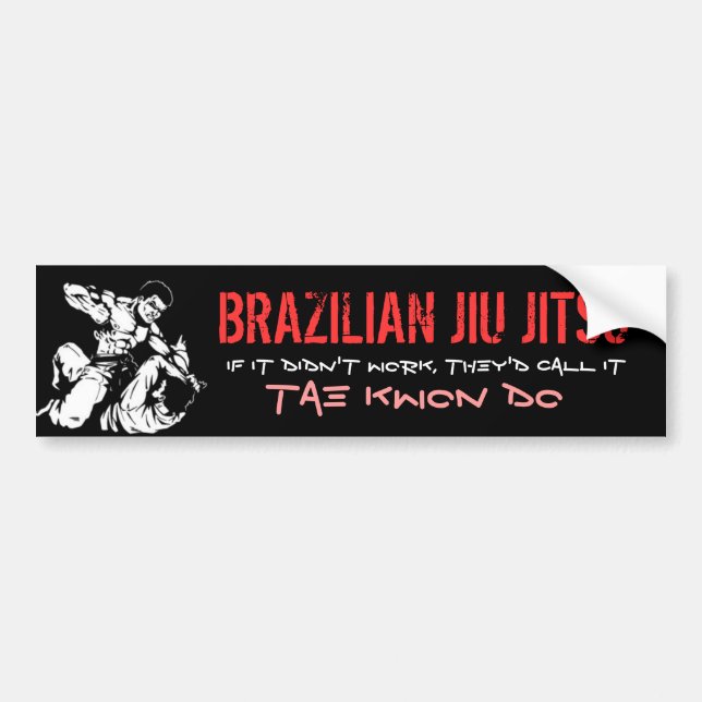 AUTOCOLLANT DE VOITURE JIU BRÉSILIEN JITSU (Devant)