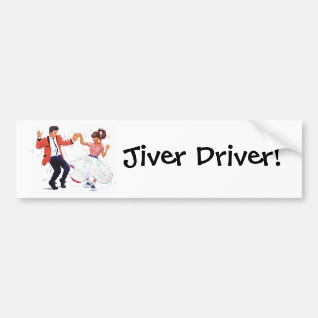 Autocollant De Voiture Jiver Driver Classic Rock et Roll Jive Dancing (Devant)