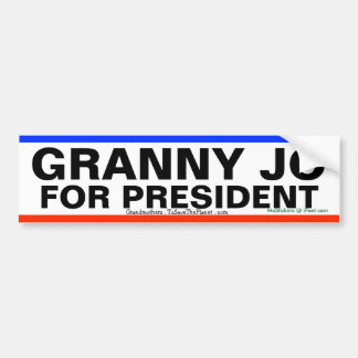AUTOCOLLANT DE VOITURE JO DE MAMIE POUR LE PRÉSIDENT ! ! ! -