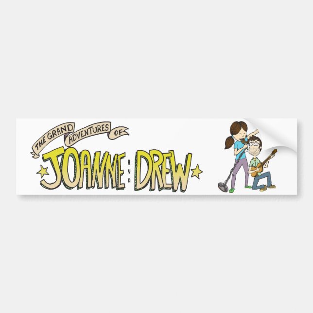 Autocollant De Voiture Joanne et a dessiné - l'adhésif pour pare-chocs (Devant)
