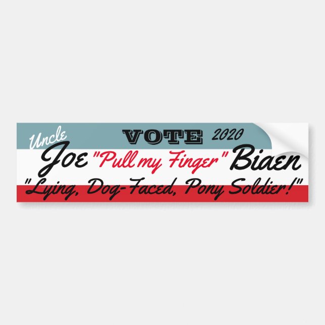Autocollant De Voiture Joe "Lying Dog face "Biden (Devant)