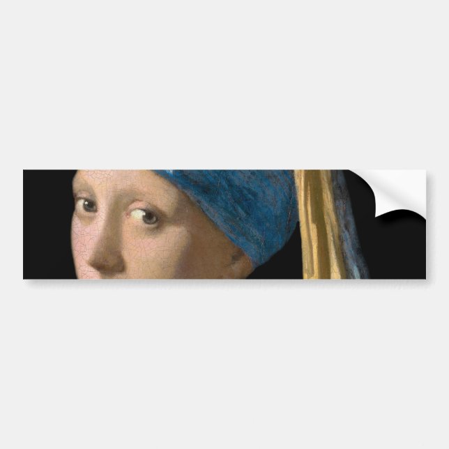 Autocollant De Voiture Johannes Vermeer - Fille avec une oreille perle (Devant)