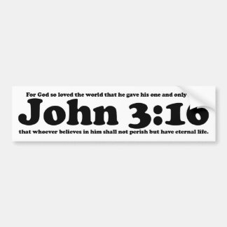 Autocollant De Voiture John 3:16