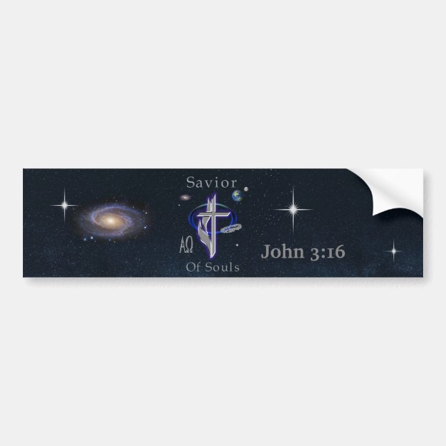 Autocollant De Voiture John 3:16 Savior Bumper Sticker (Devant)