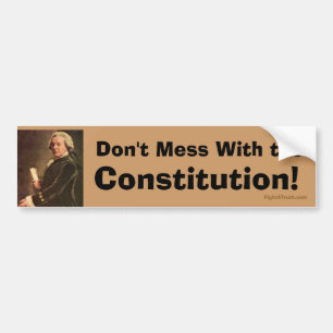 Autocollant De Voiture John Adams "ne salissent pas avec la constitution