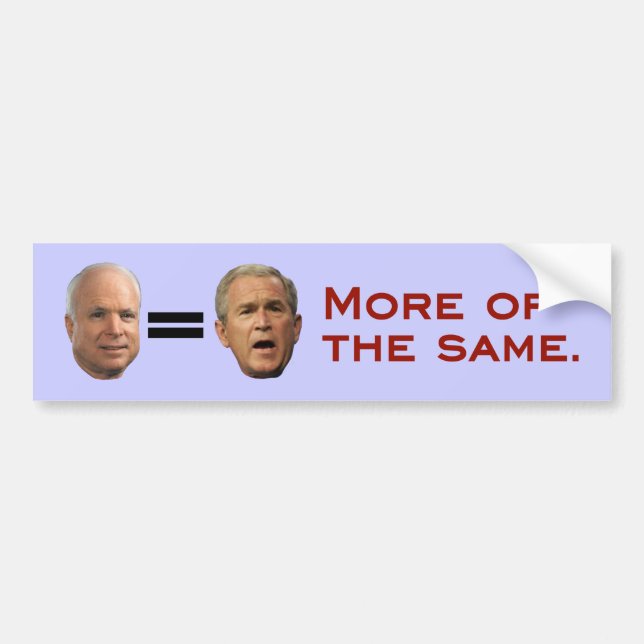Autocollant De Voiture John McCain = George W. Bush (Devant)
