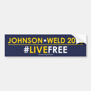 Autocollant De Voiture Johnson/#LIVEFREE libertaire adhésif pour