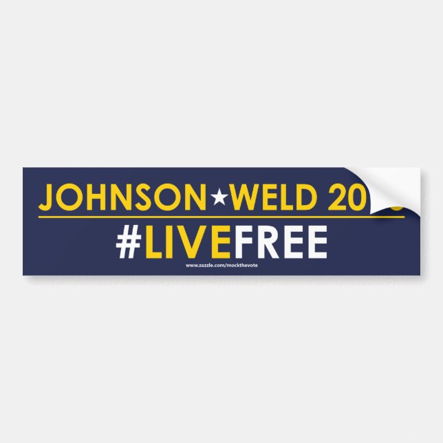 Autocollant De Voiture Johnson/#LIVEFREE libertaire adhésif pour (Devant)
