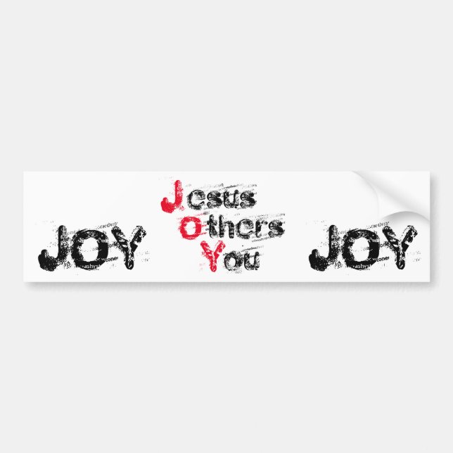 Autocollant De Voiture JOIE Jésus Autres Vous le Customisez (Devant)