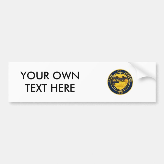 Autocollant De Voiture Joint d'état de l'Orégon (Devant)