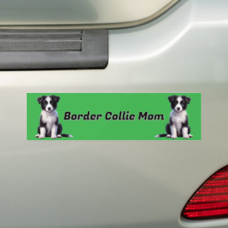Autocollant De Voiture Jolie Bordure Collie Puppy