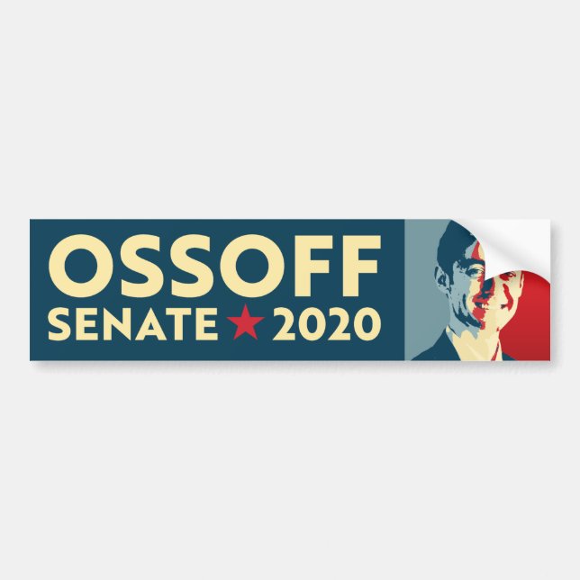 Autocollant De Voiture Jon Ossoff 2020 (Devant)