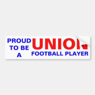 AUTOCOLLANT DE VOITURE JOUEUR DE FOOTBALL UNION