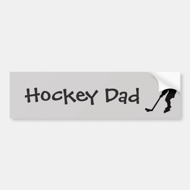 Autocollant De Voiture Joueur de hockey papa amusant Citation (Devant)