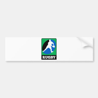 Autocollant De Voiture Joueur de rugby courant passant la boule courue