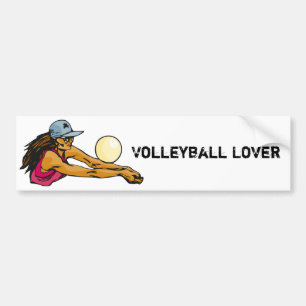 Autocollant De Voiture Joueur de volleyball féminin